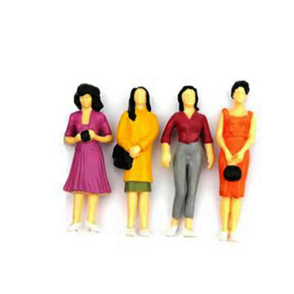 100pcs Miniature People Figures - Scale Model ABS Characters for DIY Building, Train Scenery & Architecture Decor