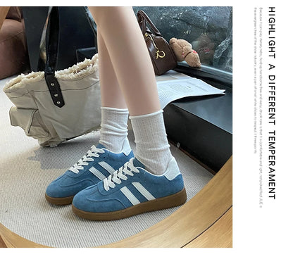 Women’s Casual Lace-Up Shoes | Lightweight Anti-Slip Flat Sneakers for Outdoor Walking