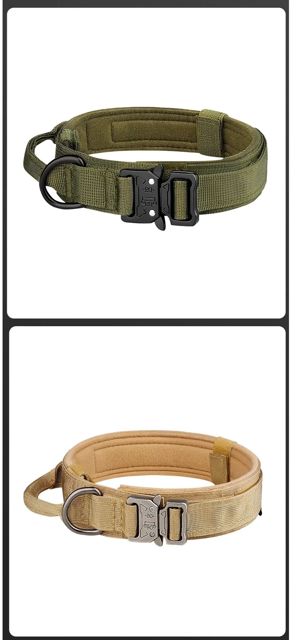 Outdoor Tactical Nylon Dog Collar with Metal Buckle – Breathable Training Collar for Medium & Large Dogs