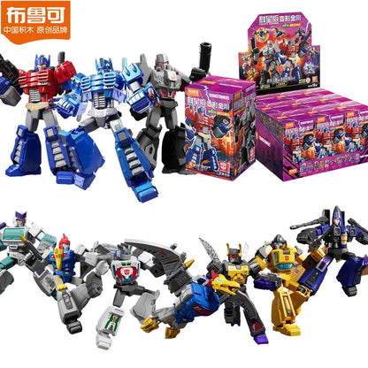 Original Blokees DIY Transformation Building Blocks – Optimus Prime, Megatron & Bumblebee Movable Figures Blind Box Kids Toy Collection