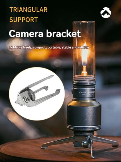 CAMPINGMOON TC-ST Stainless Steel Camera & Light Stand – Foldable Aluminum Tripod for Camping