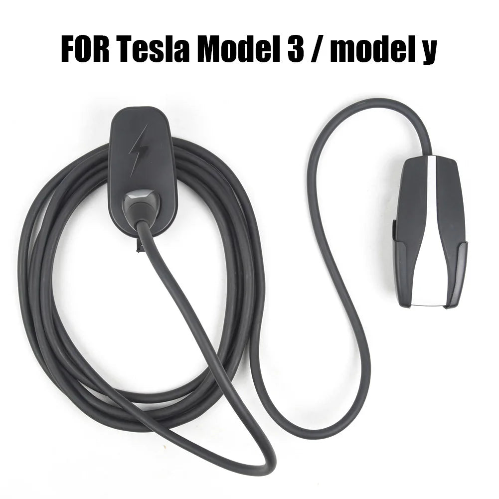 Vehicle Charger Control Holder with Chassis Bracket - Wall Stand for Tesla Model 3/Y, Charger Cable Organizer