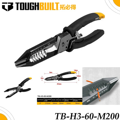 ToughBuilt Leather Hybrid Work Gloves - Touchscreen-Compatible Wear-Resistant Construction Safety Gloves