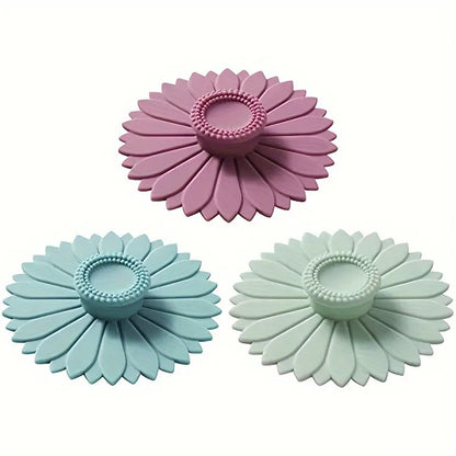 3-Pack Silicone Cup Lids – 10.5cm Reusable Anti-Dust Coffee Mug Covers with Cartoon Design