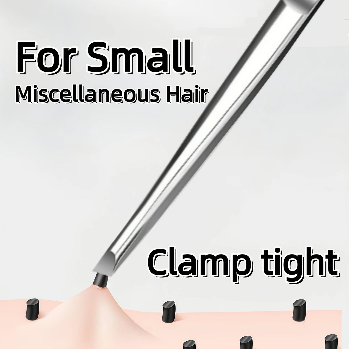 Stainless Steel Tweezers Tool - Precision Eyebrow Eyelash Applicator for Beard & Mustache Grooming