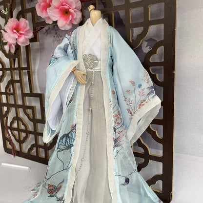 Fashion 1/6 Doll Clothes Set – 30cm Male & Female BJD Antique Couple Hanfu Outfit, Doll Accessories (No Doll)