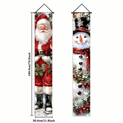 Christmas Hanging Door Banner – Antithetical Couplet Wall Decoration for Merry Christmas 2026 Party & Xmas Gift
