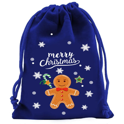 2025 Christmas Velvet Drawstring Bags – Red & Green Candy, Gift, Party, and Biscuit Storage Pouches