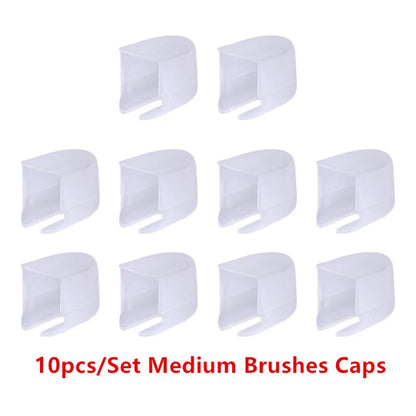 Soft Synthetic Blending Brush Set – Flat Ink Brushes with Caps for DIY Scrapbooking, Card Making & Craft Application Tools