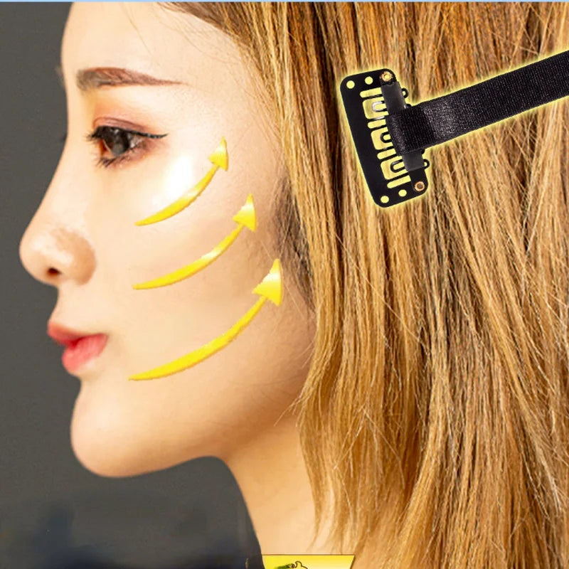 Elastic Lift Straps for Eyes and Eyebrows - Adjustable BB Clip Bands for Anti-Wrinkle Face Taping and Hair Lifting