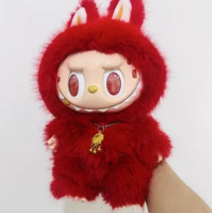 38cm Labubu Zimomo Angel Vinyl Figure – Creative DIY Monster Pendant Toy Gift