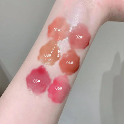Kakashow Watery Lip Gloss - Jelly Moisturizing Lip Tint with Mirror Iron Brush Head