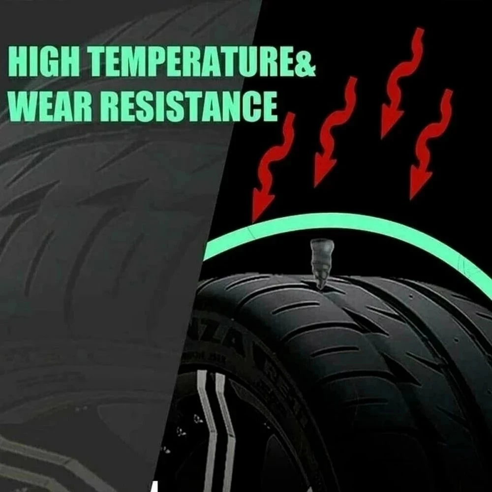 Vacuum Car Tire Repair Kit – Rubber Nails & Screws for Tubeless Tires, Motorcycle & Truck Repair Tools