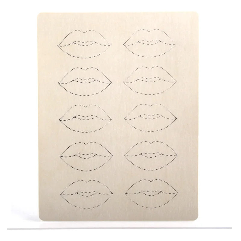 1/5/10PCS Lip Tattoo Practice Skin – No Ink Permanent Makeup Training for Microblading