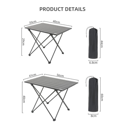 TARKA Foldable Camping Table – Portable Aluminum Alloy BBQ & Picnic Table for Yard, Balcony & Garden Use