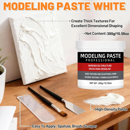 3D Texture Paste for Artists - Sculpting Gel for DIY Art, Crafts & Creative Painting Projects