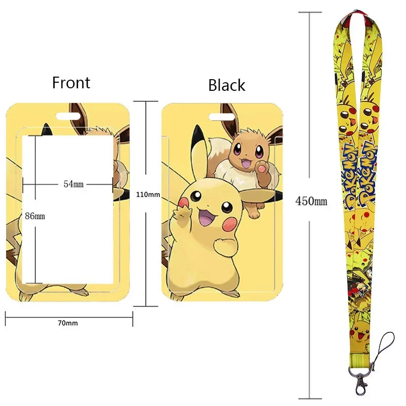 Pikachu Neck Strap Lanyard for Keys – ID Badge Holder, Keychain, Key Rings, Fashion Accessory Gift