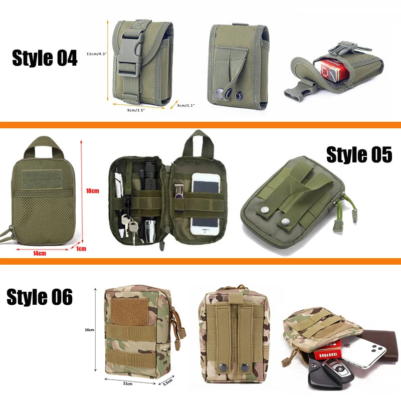Military Gear Waist Bag: Tactical Molle Pouch for Men - Camping & Hunting Phone Accessories - Army EDC Pack & Fanny Pack Essential