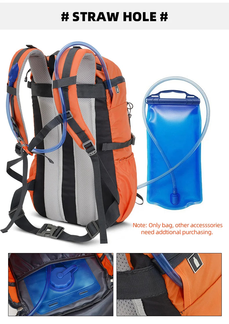 Hydration Backpack for Hiking, Running & Cycling — Outdoor Sports, Camping, Climbing & Travel Bag for Men & Women