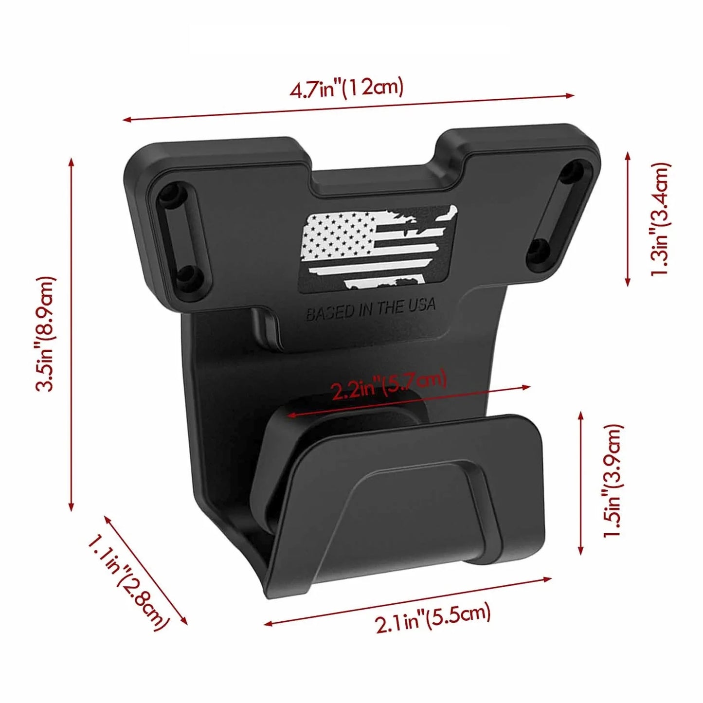 Magnetic Concealed Gun Mount – Pistol & Handgun Holder for Car, Bedside, Glock, Taurus, 1911