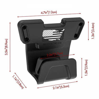 Magnetic Concealed Gun Mount – Pistol & Handgun Holder for Car, Bedside, Glock, Taurus, 1911