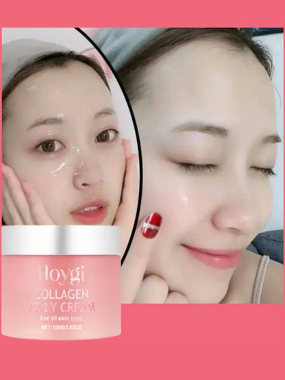 100g Collagen Jelly Face Cream – Nourishing Moisturizer, Pore Shrinking & Comedone Removal, Korean Skin Care