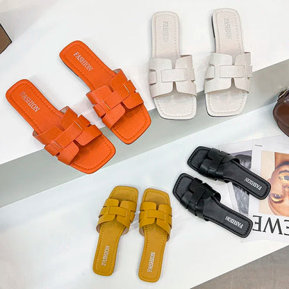 Summer Women's Slippers - High-Quality Slides Sandals & Fashion Beach Flat Shoes for Women