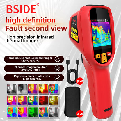New Style Thermal Imaging Camera – 240x240 Infrared Temperature Meter for PCB Repair & Industrial Pipeline Detection