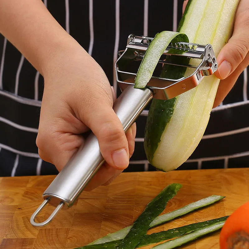 Stainless Steel Multifunctional Kitchen Peeler | Durable Vegetable & Fruit Peeler | Potato Slicer | Household Shredder