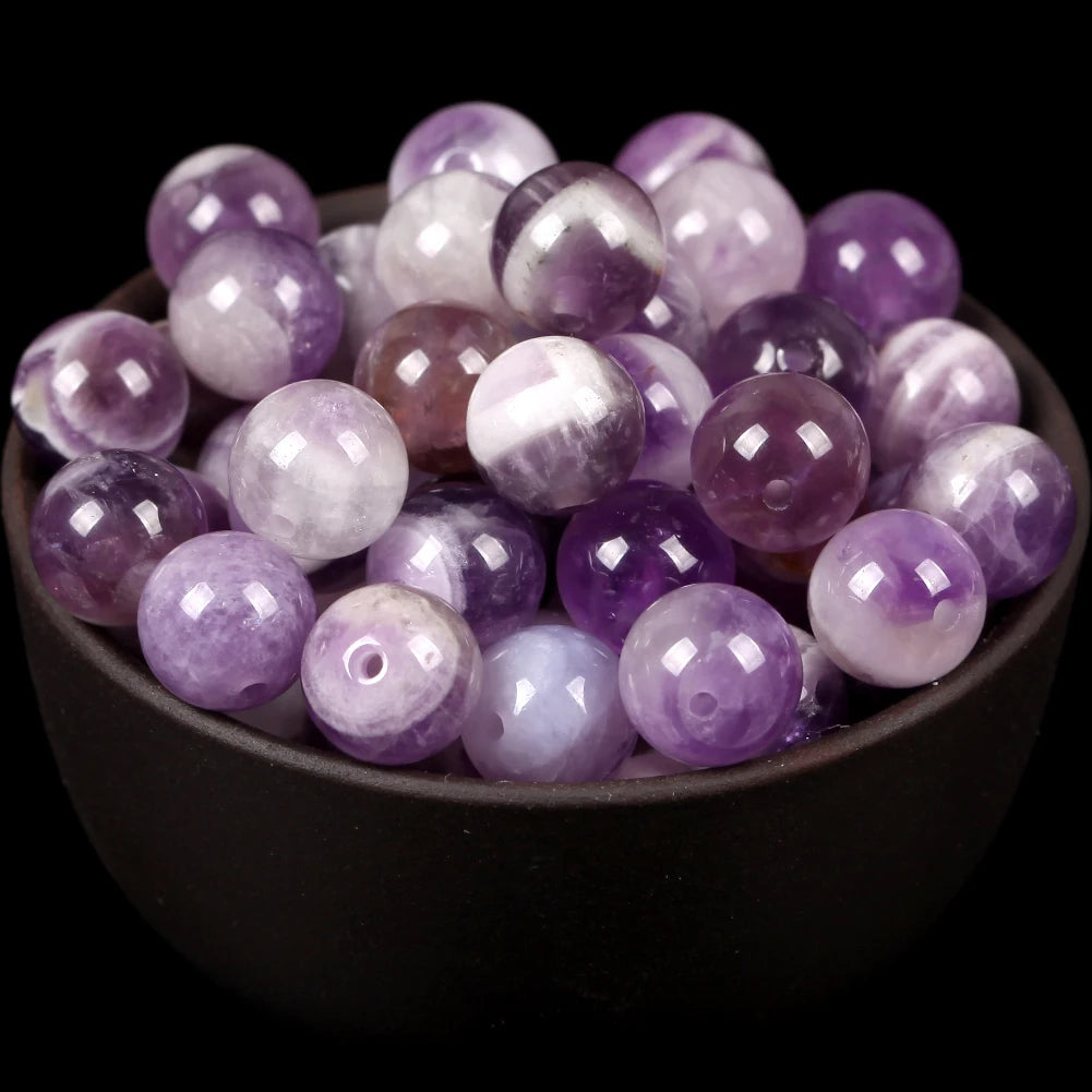 Natural Gemstone Spacer Beads - Tiger Eye, Amazonite, Lava, Turquoise & Agate Loose Beads for DIY Jewelry Bracelets