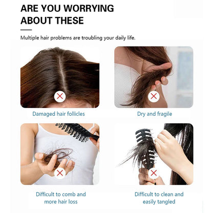 Pro Salon Double-Side Massage Comb – Anti-Tangle Detangling Hairbrush with Wide Teeth, Anti-Loss Hairstyling Brush