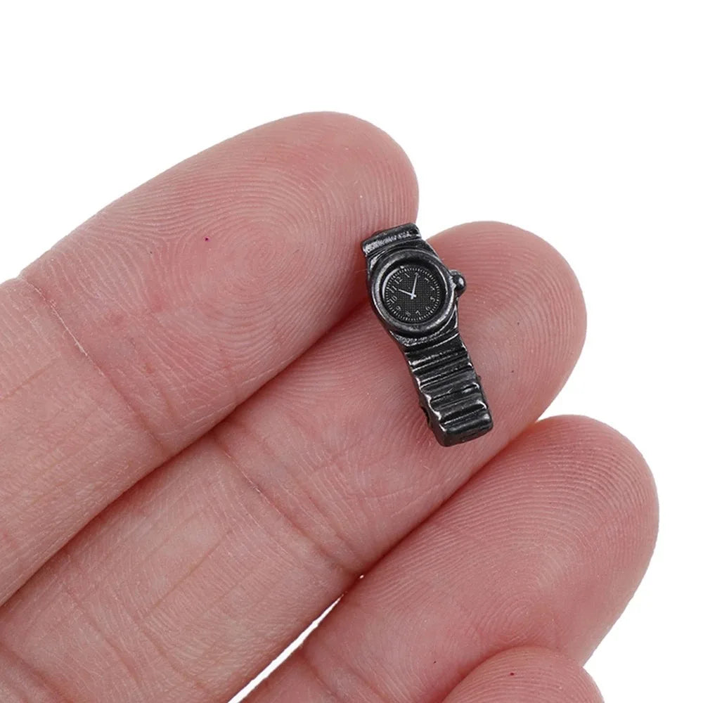 1:12 Dollhouse Miniature Wrist Watch – Pretend Play Home Decor Accessory Toy for Dolls
