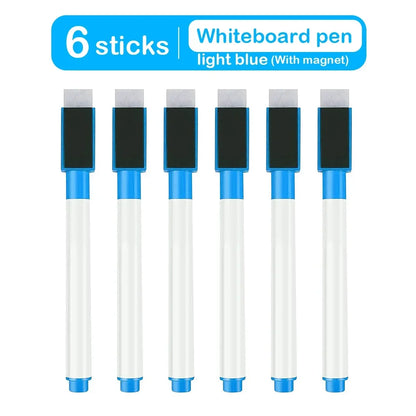 Magnetic Erasable Whiteboard Pen — Colored Blackboard Marker for Classroom, Office, Note-Taking & Teaching Supplies