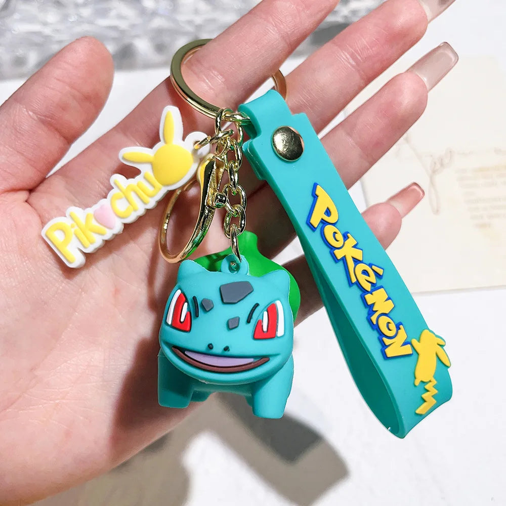 Pokemon Pikachu Keychain Anime Cartoon Figure Toy Pendant – Charmander Psyduck Bag & Car Key Ring Kid Gift