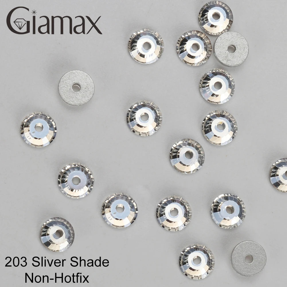 Giamax Purple Velvet Topaz Crystal Rhinestones - Flatback AB Sewing Stones for Garments, Clothes & Bags