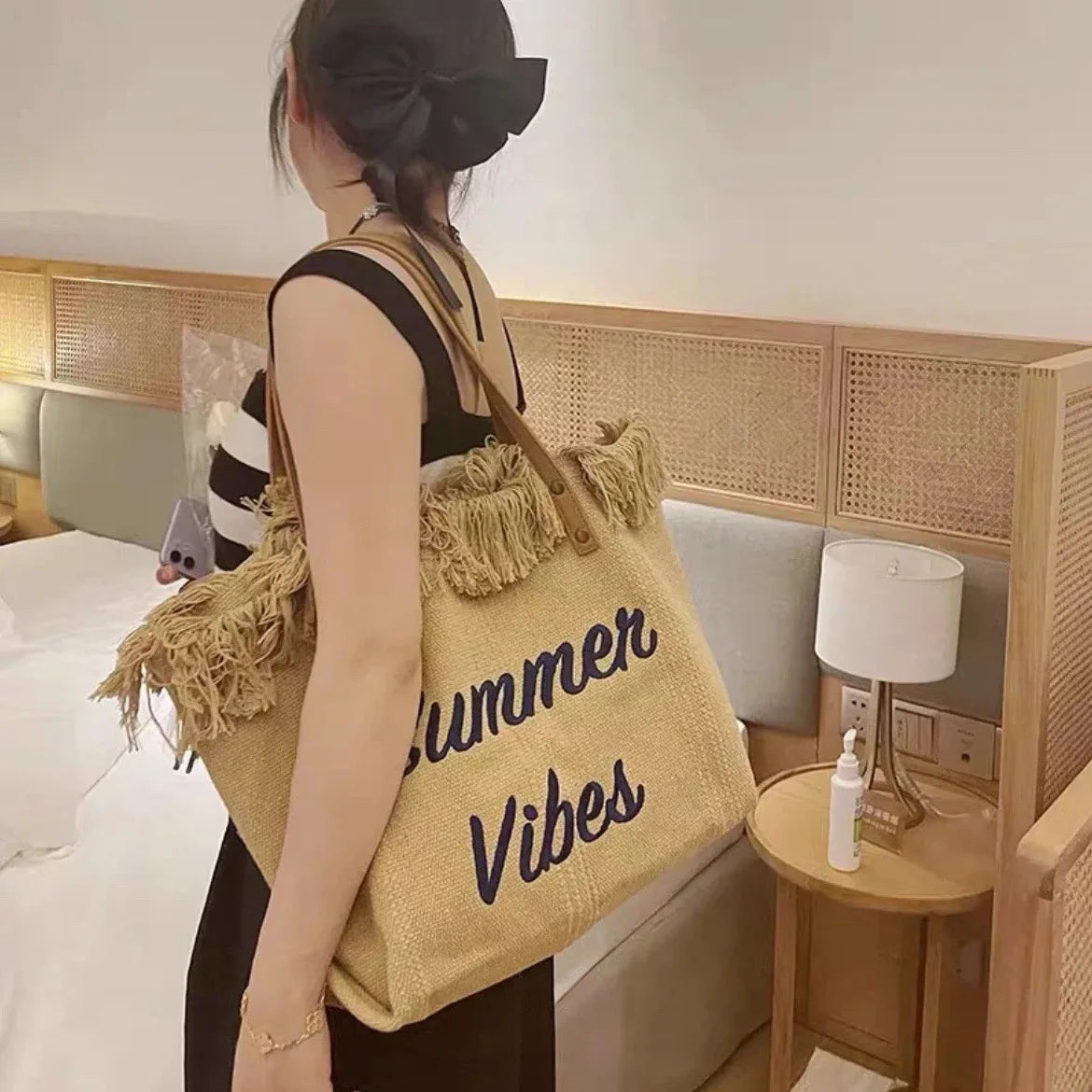 Women’s Large Canvas Tote Bag – Casual Shoulder & Handbag for Beach, Shopping, and Everyday Use