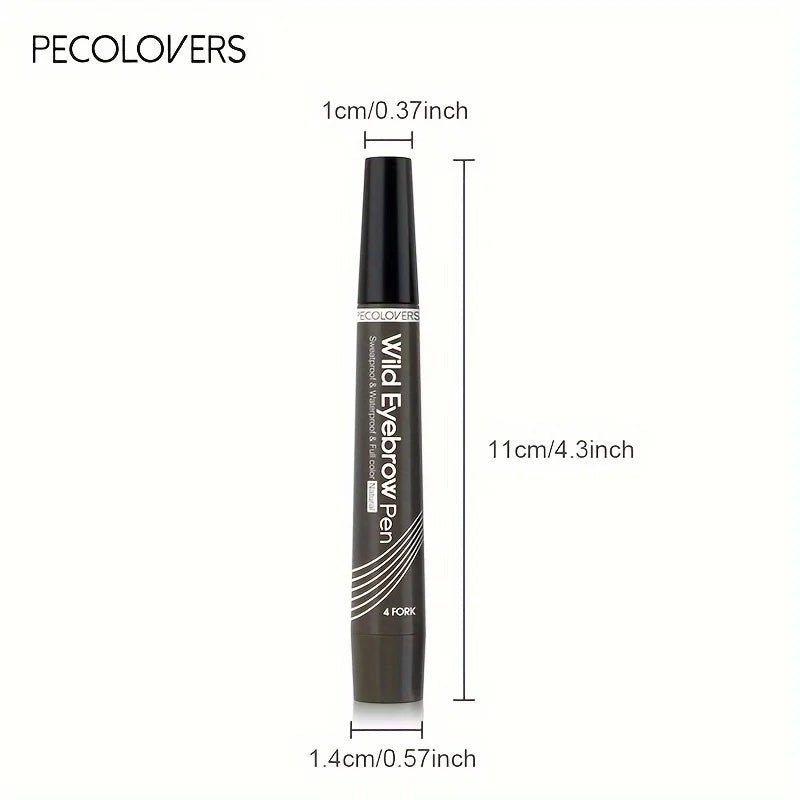 6-Color Waterproof Eyebrow Pen – 4-Split Tip Liquid Eyebrow Tattoo Pencil for Natural Long-Lasting Makeup & Definition