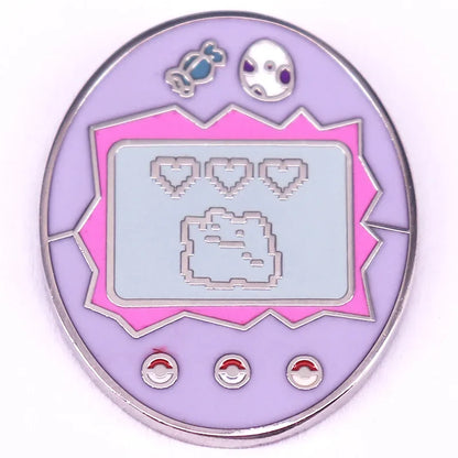 Cute Elf Tamagotchi Enamel Pin - Game Console Badge Brooch for Fans