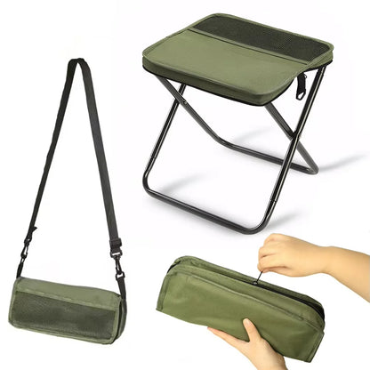 Portable Foldable Backpack Stool — Lightweight Compact Camping Chair for Hiking, Fishing, Picnic & Outdoor Travel