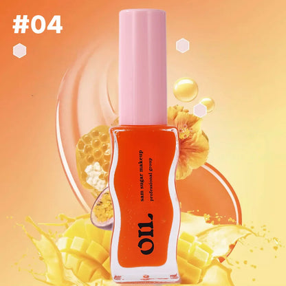Fruit Honey Essence Lip Oil - Sexy Plump Jelly, Strawberry Tinted, Waterproof Moisturizing Lip Gloss