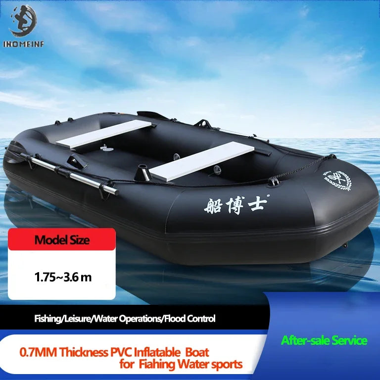 Professional Inflatable Boat Raft Dinghy for Adults – Tear-Resistant Foldable Kayak Canoe Fishing & Drifting Boat