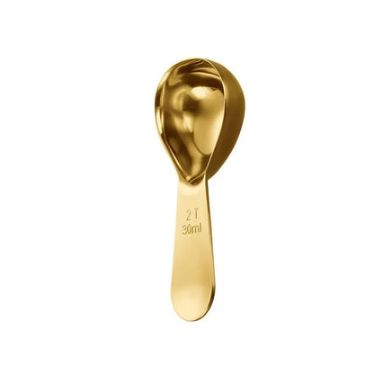 Stainless Steel Coffee Measuring Spoons — Graduated 15ml & 30ml Scoop for Beans, Tea, Sugar & Barista Tools