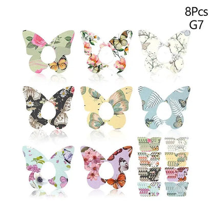 Blood Glucose Sensor Adhesive Patches - Invisible Sensor Fixing Stickers in 5 or 8-Piece Sets, Wildflower Designs
