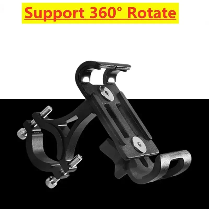 Metal Motorcycle & Bike Phone Holder – Aluminum Anti-Slip Bracket, Universal GPS Clip for All Smartphones