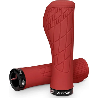 BUCKLOS Ergonomic MTB Handlebar Grips — Comfortable Soft Rubber Lock-On Bicycle Grips for Mountain Bikes