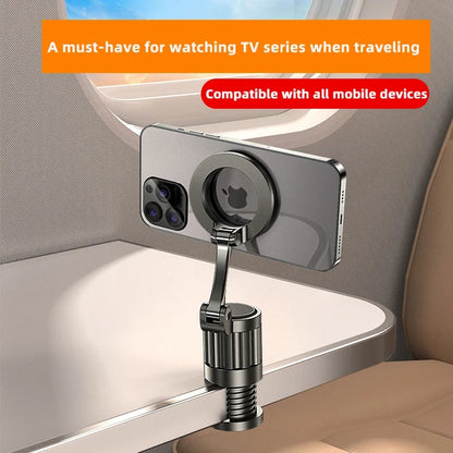 Adjustable 360° Magnetic Phone Holder – Multi-Function Car Headrest Mount for Magsafe & Universal iPhone
