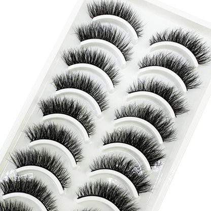 10 Pairs 3D Mink False Eyelashes – Natural Long & Short Fake Lashes Makeup Kit (38 Styles)