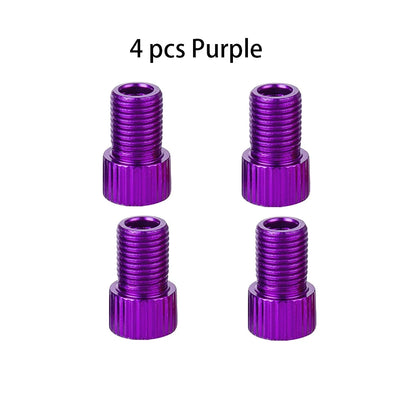 10-Color Aluminum Bicycle Valve Adapter – PRESTA to SCHRADER Converter for Bikes & Cars