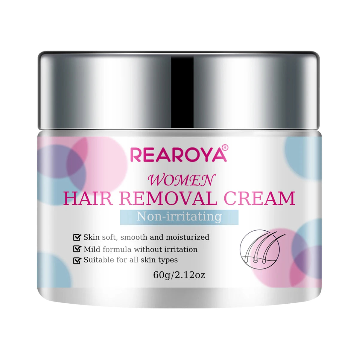 Hair Removal Cream – Painless Epilator for Intimate Areas, Hair Growth Inhibitor for Men & Women, Smooth Body Care Depilatory Cream