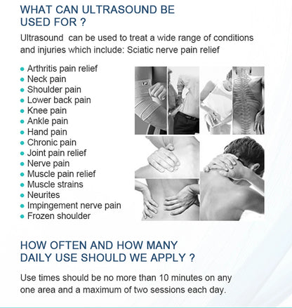 Ultrasound Physiotherapy Massage Device – 1MHz Ultrasonic Instrument for Muscle & Joint Pain Relief, Drug-Free Therapy